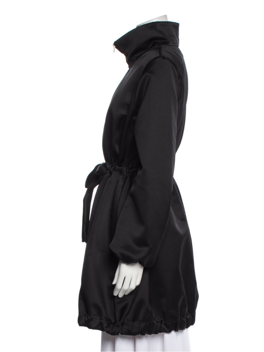 CH Carolina Herrera Black Tie-Waist Parka – Size S - Picture 2 of 3